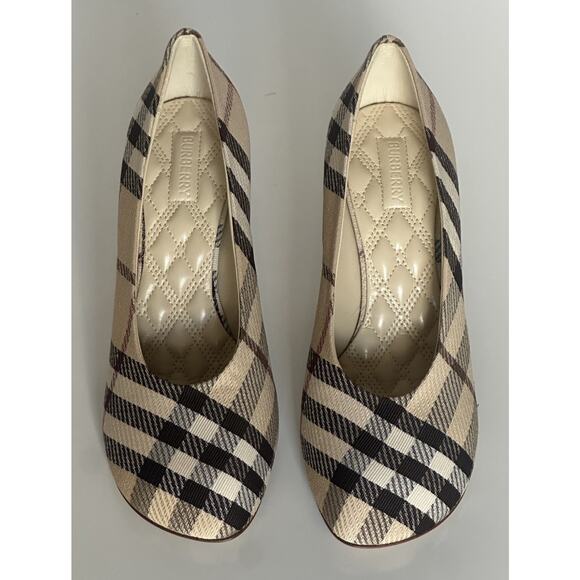 Burberry Women's Pump Alabaster IP Check Shoes 8.5 US (38.5) 8100970 IT NIB $890 - Picture 6 of 15